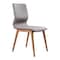 Armen Living Robin Mid-Century Dining Chair in Walnut Finish and Gray Fabric, PK2 LCRBSIGR - alternate 1